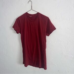 SoCal Blanks Solid Crew Neck Tee Dark Red Women’s medium T-Shirt